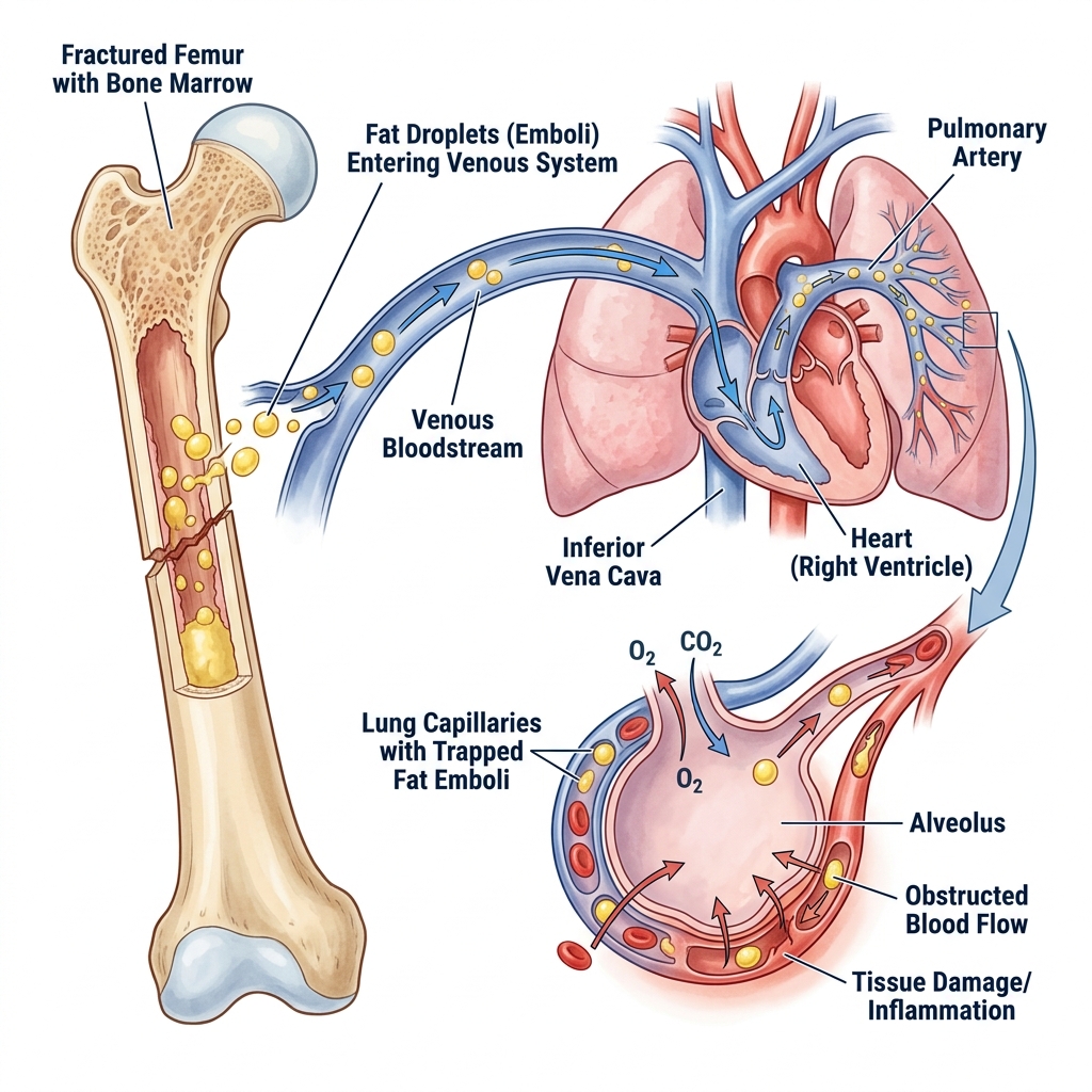 Fat Embolism Illustration